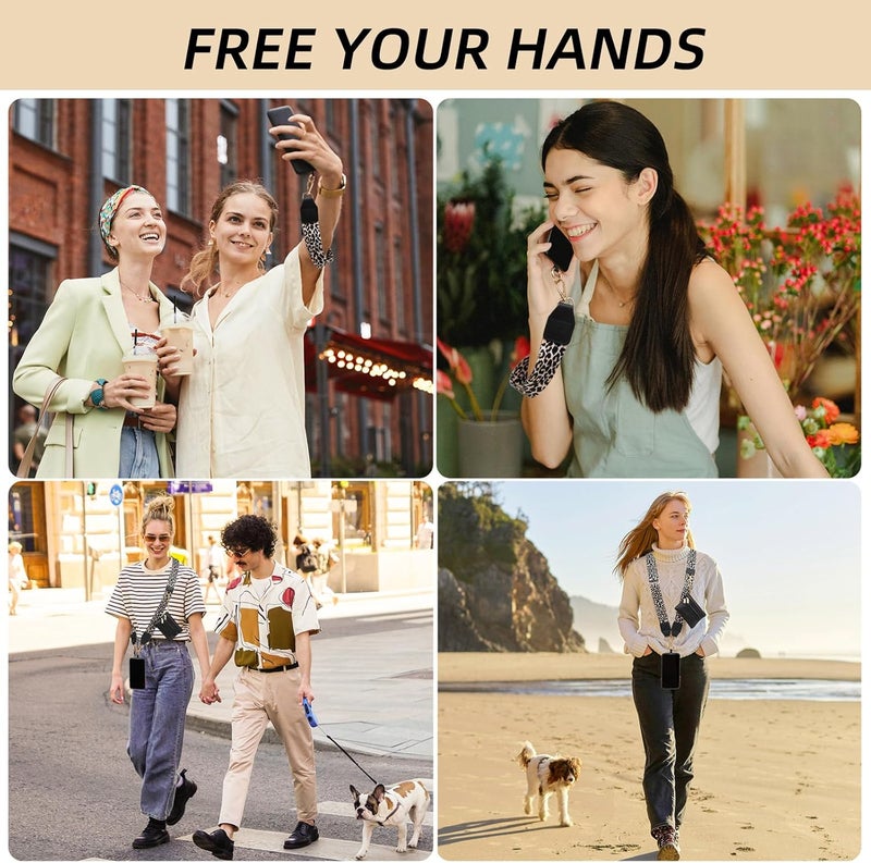 CUEDM Cell Phone Lanyard Crossbody,Adjustable Cell Phone Strap with Wristlet,Clip and Go Strap for Phone with Wallet - Image 3